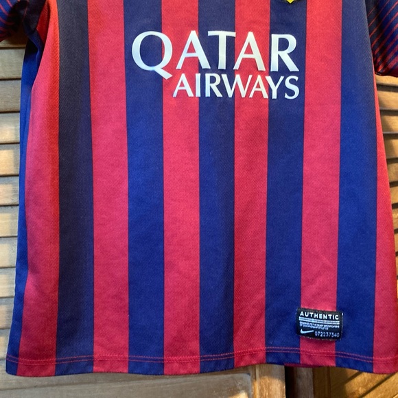 Nike FCB QATAR Blue/Red Soccer Jersey - Picture 9 of 12